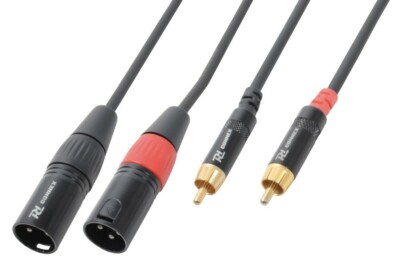 PD Connex Adapterkabel 2x XLR Male / 2x Chinch (RCA) Male 1.5m