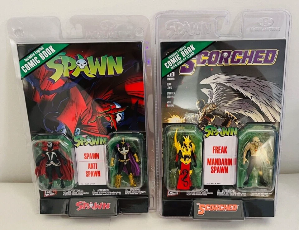 LOTE de 2 cómics McFarlane SPAWN Page Punchers Spawn Anti-Spawn Freak Mandarin Spawn Foto 2 de 4