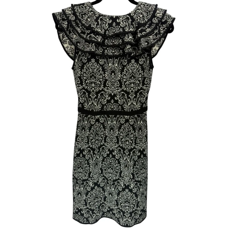 Vestido suéter Leifsdottir gola babado sem mangas lã cashmere XS - Imagem 2 de 4