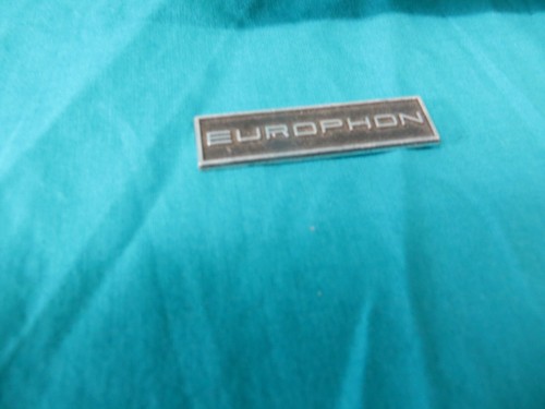 Logo "EUROPHON" originale a targhetta metallica - Picture 2 of 3