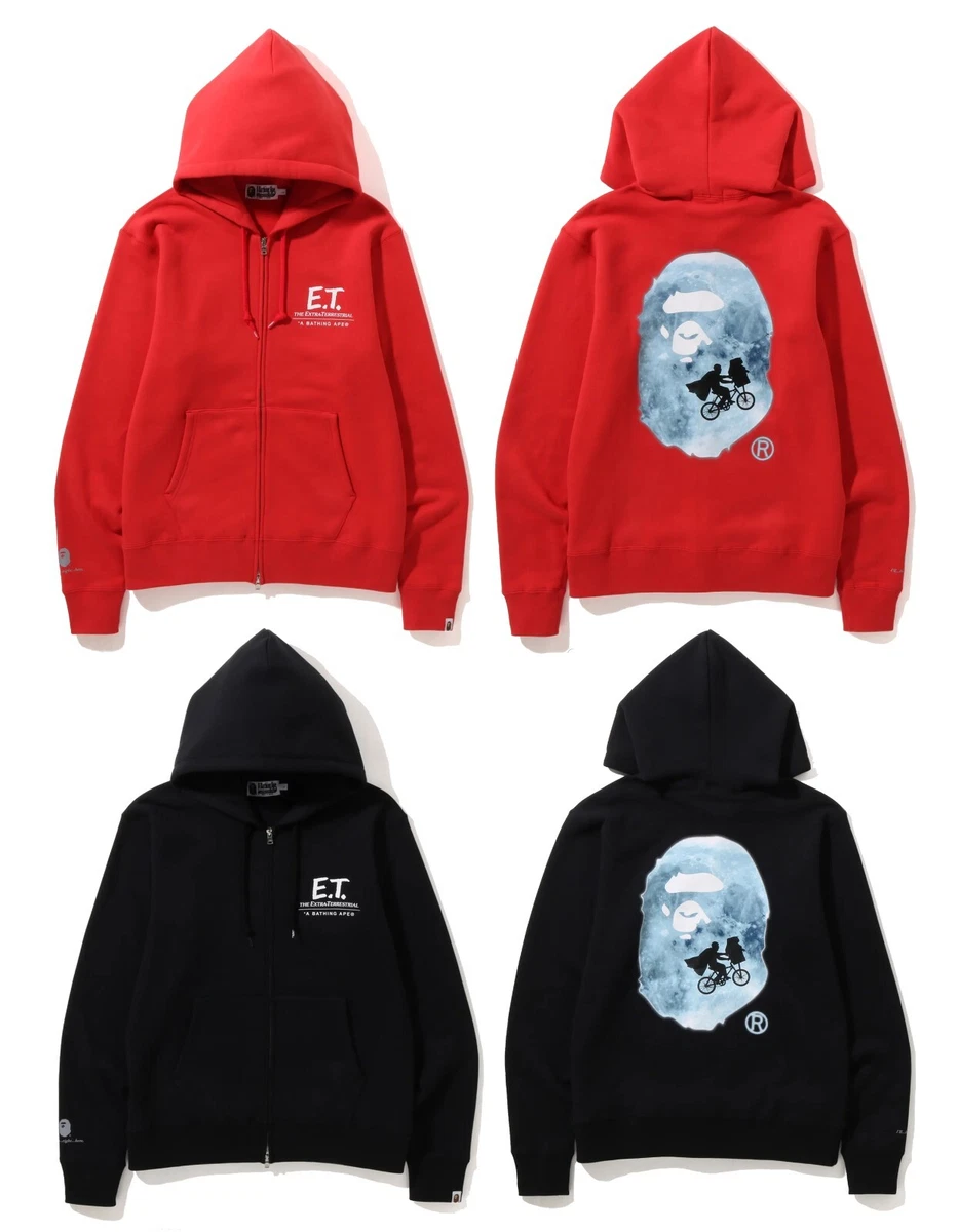 A BATHNIG APE Men's BAPE x E.T. APE HEAD ZIP HOODIE
