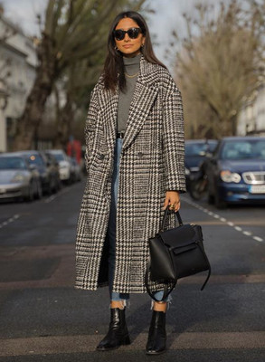 zara houndstooth coat