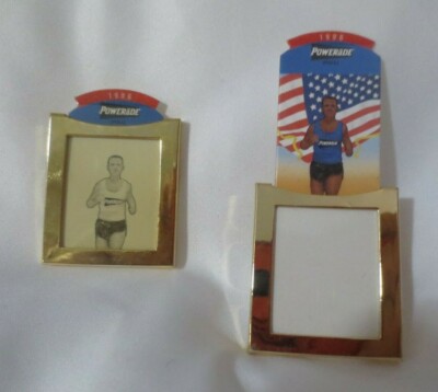  Coca-Cola Powerade Magic Window 1996  Atlanta Olympic Lapel Pin Runner 