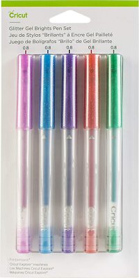 Cricut Glitzer Gel 5 Stück Stift Set - Brights (0,8 mm) - 2004026 - Maker & Explore