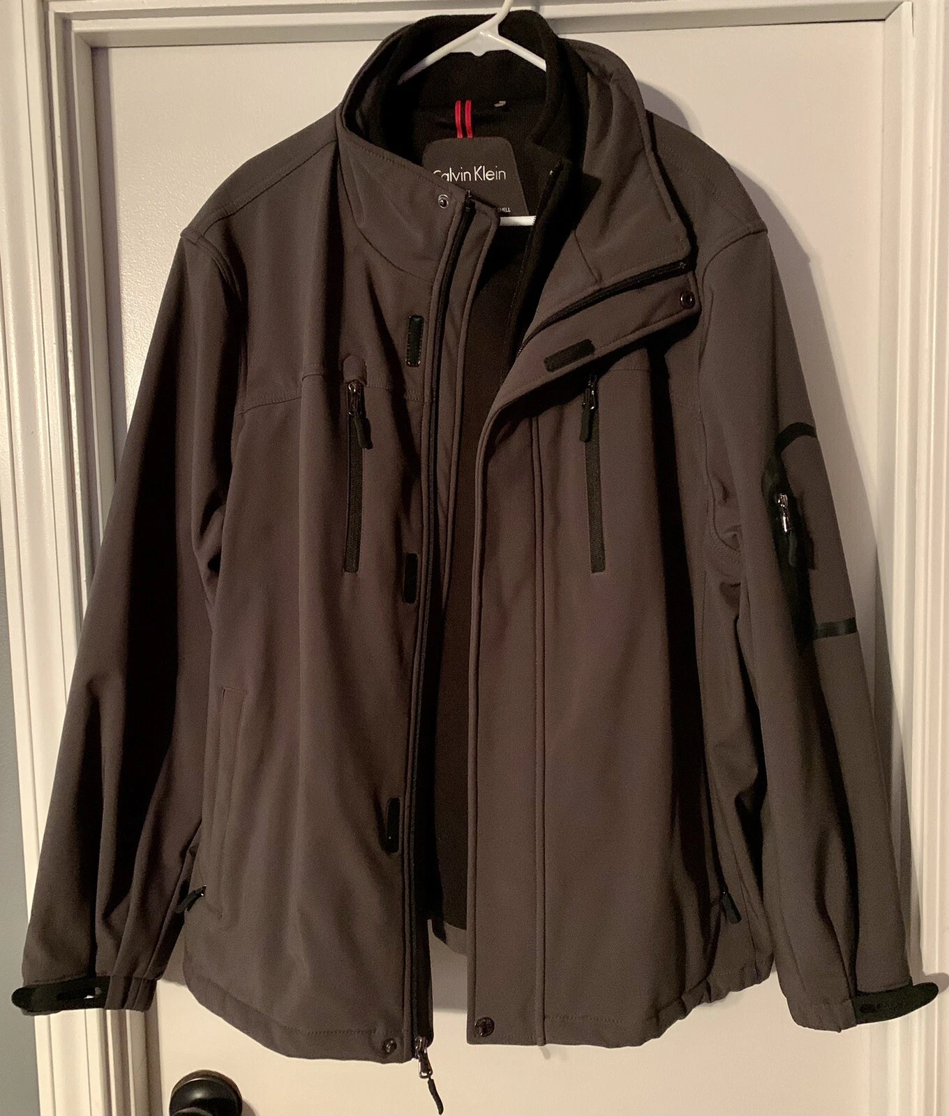 Mens Calvin Klein Full Zip Jacket Size XL Breathable Shell Water Resistant