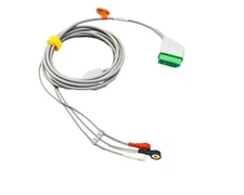 Nihon Kohden BSM Life Scope Models ECG Cable 3 Leads Snap - Same Day Shipping