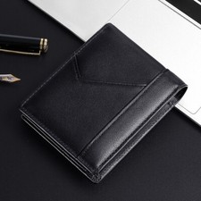 Men's Leather Wallet , Black Wallet ,men black wallet, mens bifold wallet