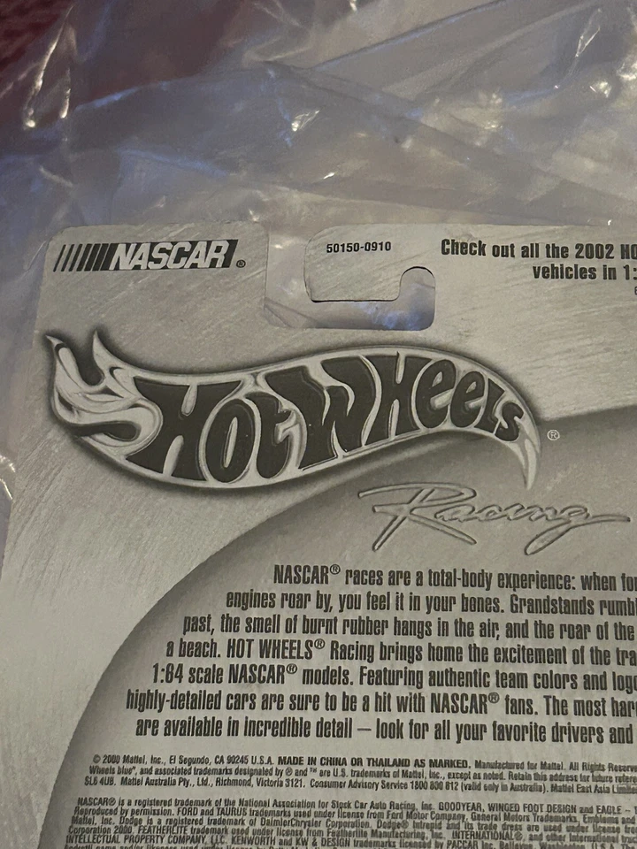 Coche Caterpillar Ward Burton #22 Hot Wheels NASCAR 2002 escala 1:24 Foto 3 de 3