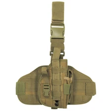 Tactical Combat Pistol Holster MOLLE Style Leg Panel Range Shooting Coyote Tan
