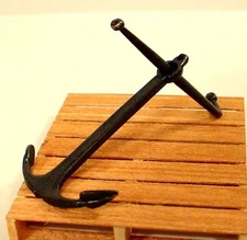 Boat Anchor (M) w Drag Bar Miniature Diecast 1/24 Scale G Diorama Accessory 