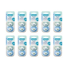 10 x 2pcs Babylove Anatomical silicone pacifier, mint/blue, Size 3