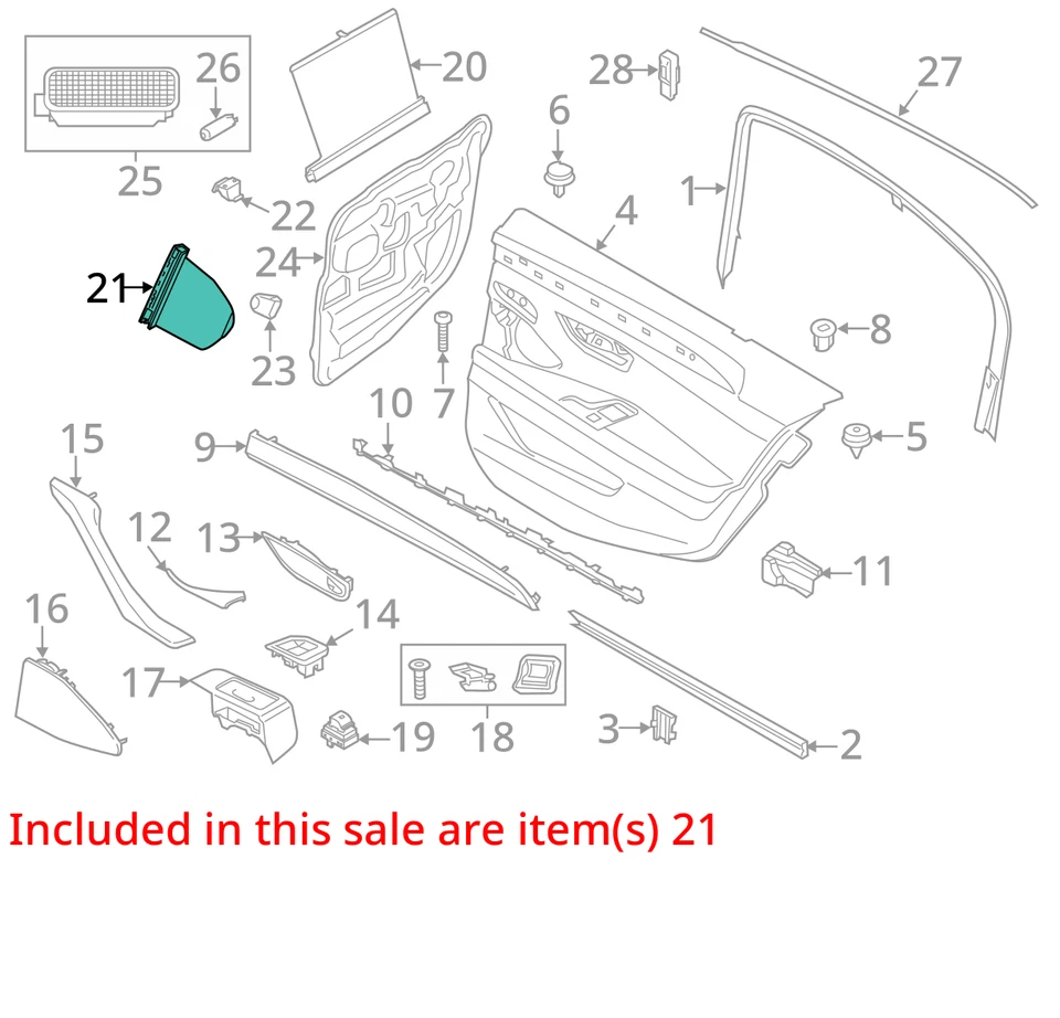 Vidrio de ventilación de ventana lateral del conductor trasero izquierdo bmw OE para BMW 535D 2011-2016 Foto 4 de 4