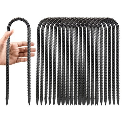 NONMON 12 Inch 16 Pack Trampoline Stakes Ground Stakes Heavy Duty Ground Anch...