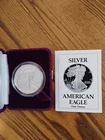 1989  Silver American Eagle One Dollar Liberty Coin with Case and Certificate