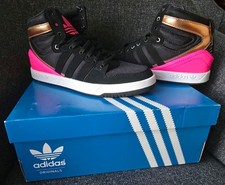 Adidas Original NEU Sneaker High Top Schuhe Damen 39 Schwarz Pink