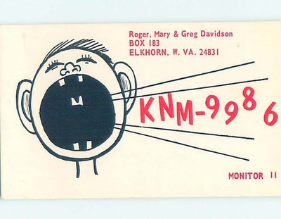 Pre-1980 RADIO CARD - Elkhorn - Near Landgraff & Welch & Crumpler WV j/11 AH1014
