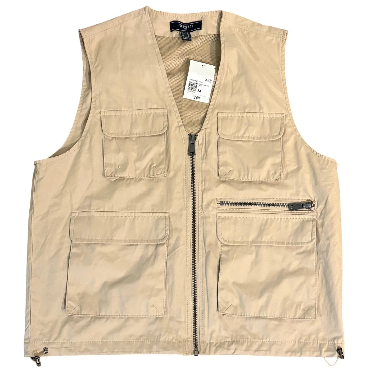 NWT Forever 21 Fishing Cargo Hunting Utility Vest Beige Khaki Camping Medium
Opens in a new window o