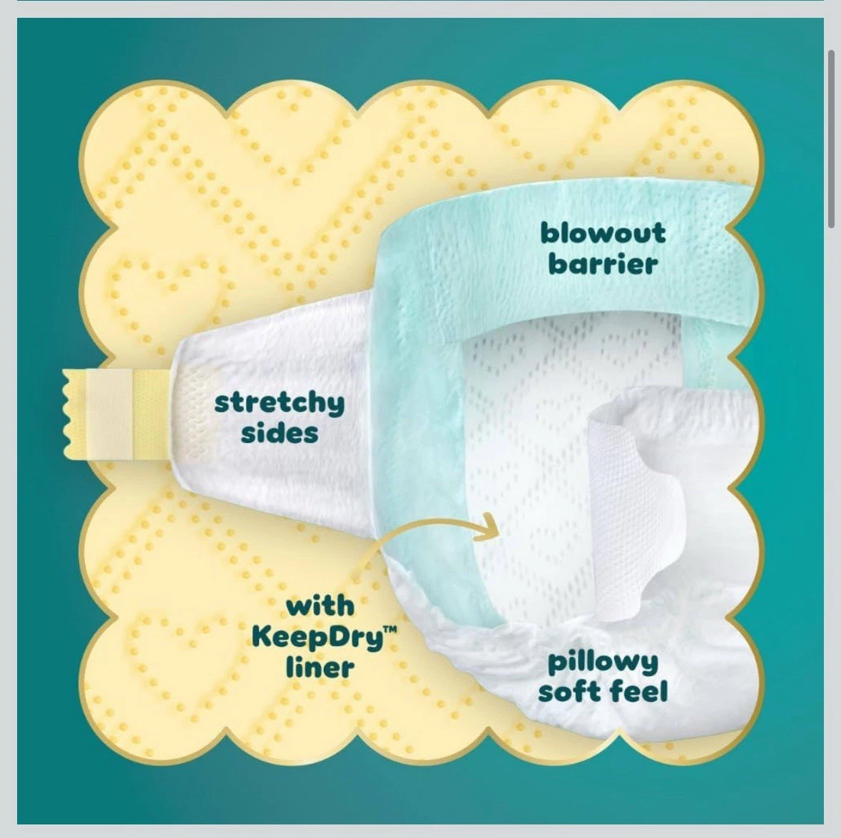 Pampers Swaddlers Basic Disposable Diapers Size 2 White Unisex 186 Count