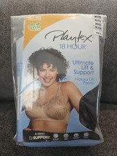 Playtex 18-Hour Bra Ultimate Lift Support Wirefree 4745 Black Full 38DDD 39 NEW