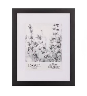 Gallery Solutions 16''x20'' Mat to 11''x14'' Gallery Photo Wall Frame Black NEW