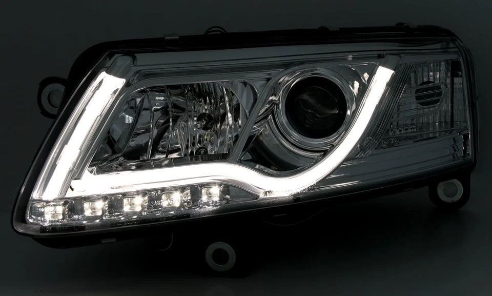 TUBO DE LUZ LED LTI Interior Juego de Faros para AUDI A6 4F C6 2004-2008 Cromo US LP Foto 4 de 4