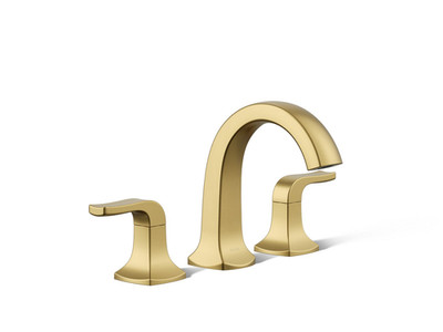 Kohler Rubicon Widespread 2-Handle High-Arc Bathroom Faucet Brass R29406-4D-2MB