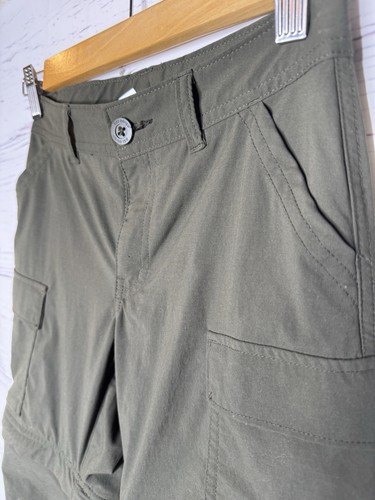 REI Hiking Pants Kids Boys Small / 8 Zip Off Convertible Shorts Cargo Green - Picture 3 of 6