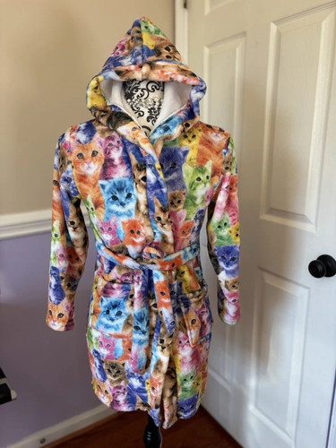 CHILDRENSTAR Girls Robe Kids Cat Bathrobe, Size 10-11