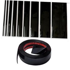 NANSH 16Ft Glossy Black Extra Thick Auto Molding Trim Width: 1-9/16inch 40mm