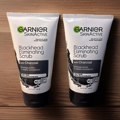 NEW Garnier Clean Scrub Blackhead Eliminating SCRUB 5.oz /145ml - (2 Pack)