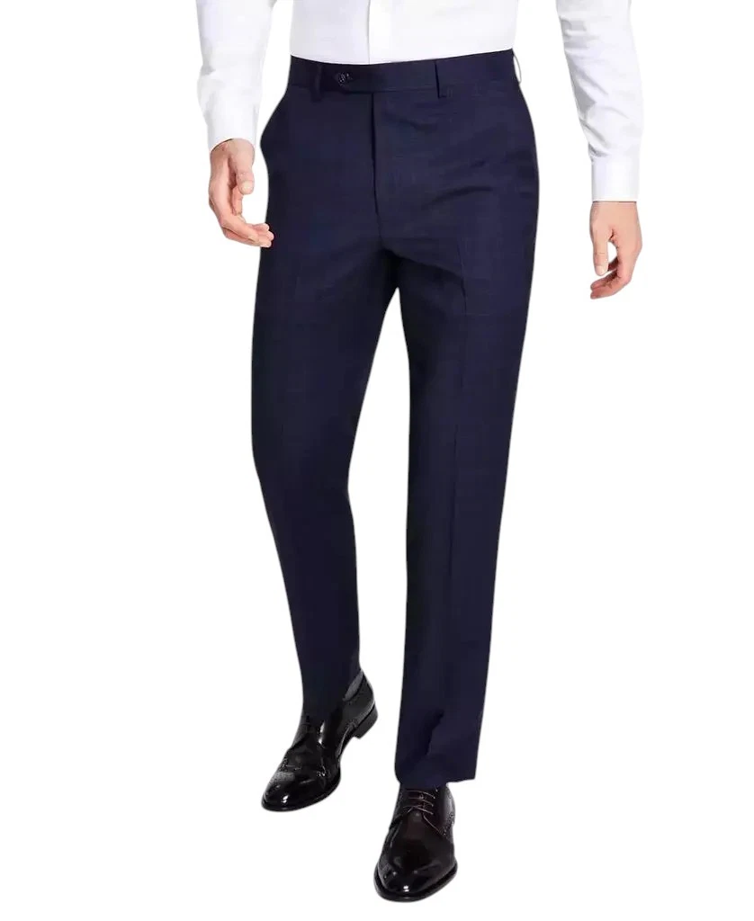 Michael Kors Mens Classic fit Dress Pants 42 / 30 Navy Blue Plaid