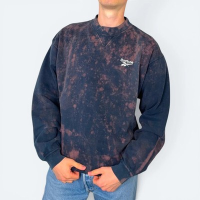 Reebok Vintage Sweater L Herren Pullover Re:Bleach Custom Retro 2000s Crewneck