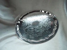 FALSTAFF SILVER PLATED SALVER of 25cm DIAMETER ~ DRINKS BUSINESS CARDS MAIL etc.