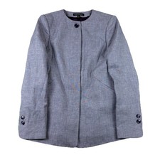 Brooks Brothers Blazer Women 6 Lavender Purple Loro Piana Linen Wool Silk Jacket