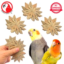 1271 Pk3 Natural Palm Leaf Flowers Bird Toy Parrot Foraging Foot Part talon pet