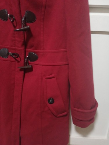 Tommy Hilfiger Red Toggle Coat With Hood Women’s S/P/P - Picture 3 of 13