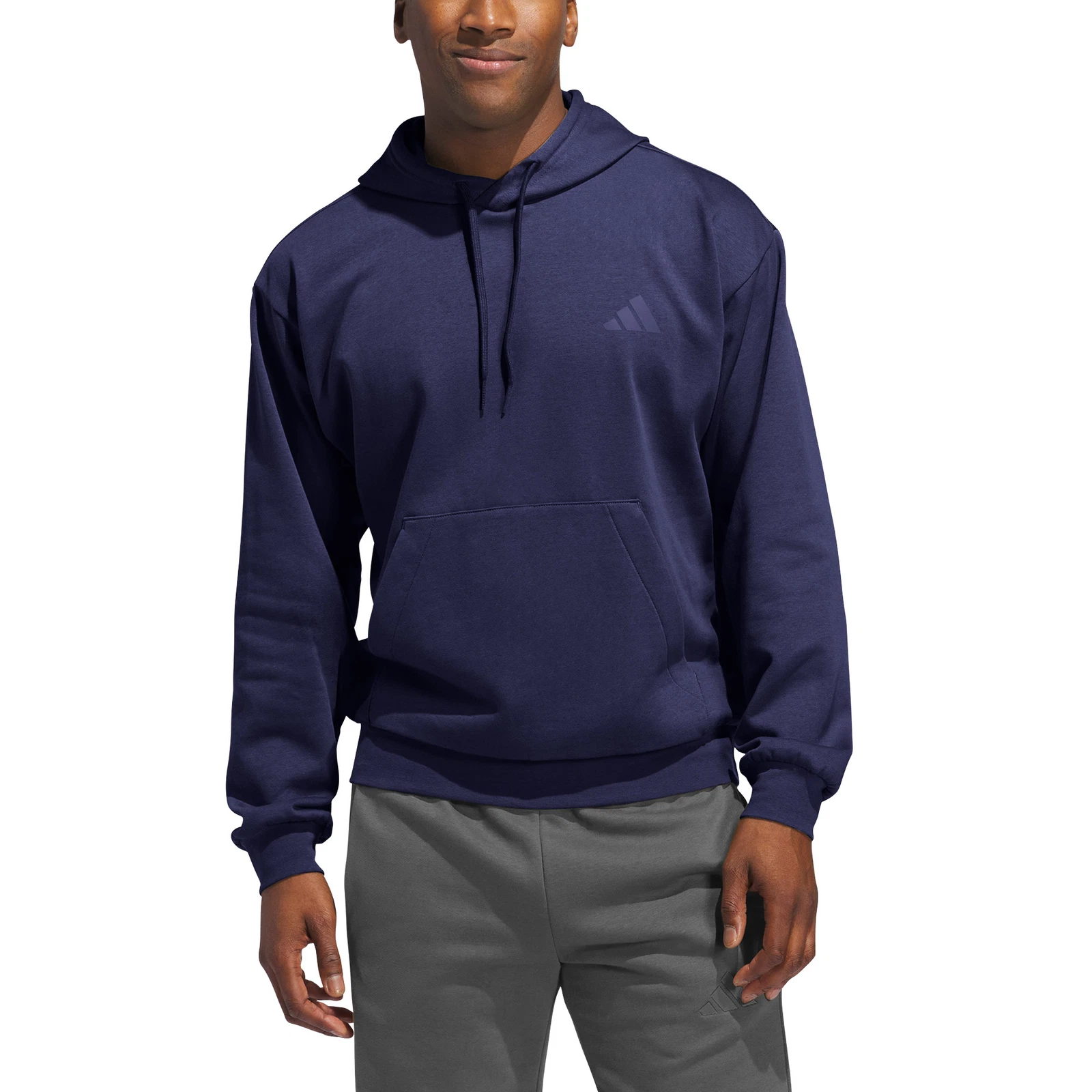Adidas Men's Fleece Hoodie Pullover Sweatshirt Brushed Fleece S M L XL XXL 3XL