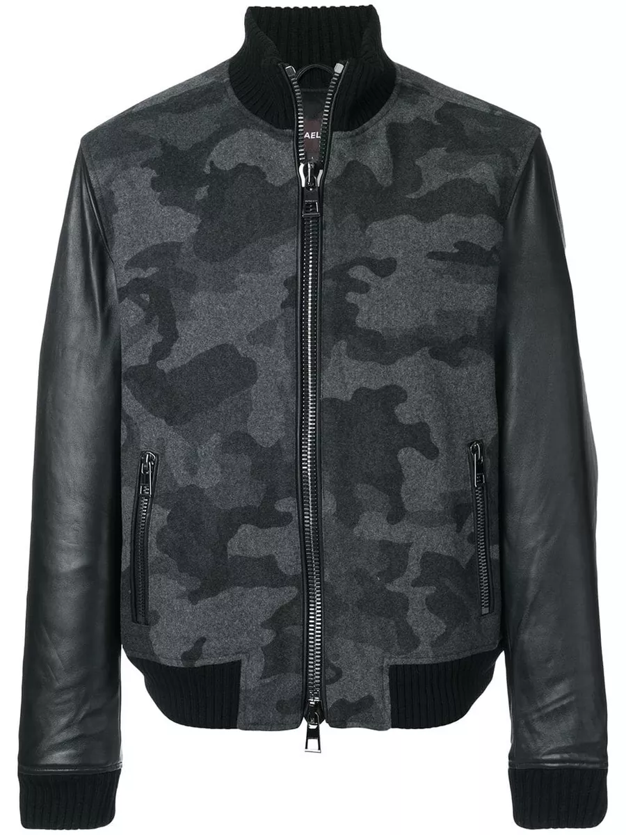 Michael kors black camo jacket deals