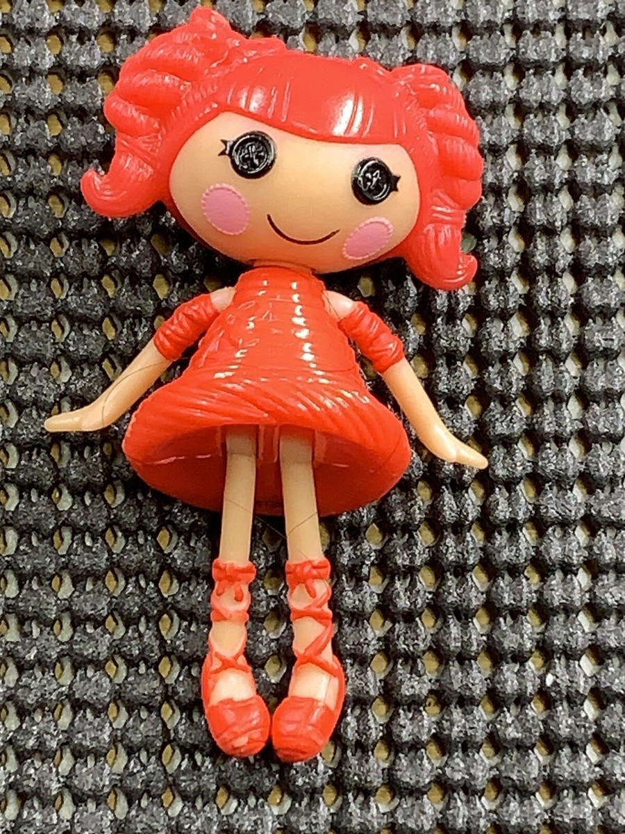 Mattel Lalapsy Mini Doll 3” Red Hair Dress Shoes BlackbButtons