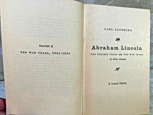 Carl Sandburg's Abraham Lincoln, The Prairie Years and the War Years 3 Volumes - Imagen 9 de 12