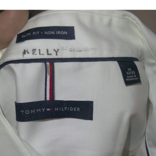 Tommy Hilfiger Slim Fit Non-Iron White Dress Shirt Kelly Style - Afbeelding 3 van 3