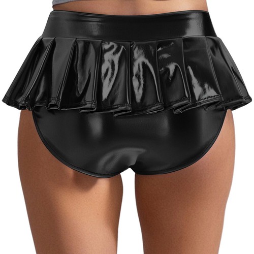 Damen Shorts hohe Taille Culotte Tennisrock Plissee Clubwear Y2k Erwachsene Rüschen - Bild 24 von 46