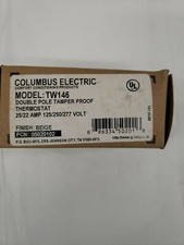 Columbus Electric Single Pole Thermostat TW146 Tamper Proof 25/22A 125/250/277V