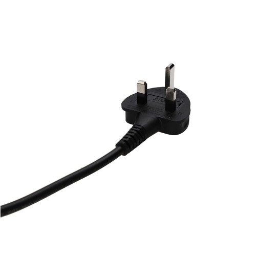 Power Cord UK Plug to C5 Clover Leaf CloverLeaf Lead 2m Cable Black - Picture 6 of 6