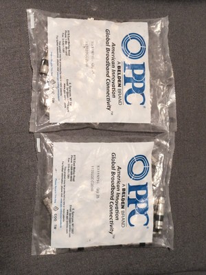 50PCS PPC EX11N716 RG11 EX11 Coaxial Cable Compression Connectors - New -