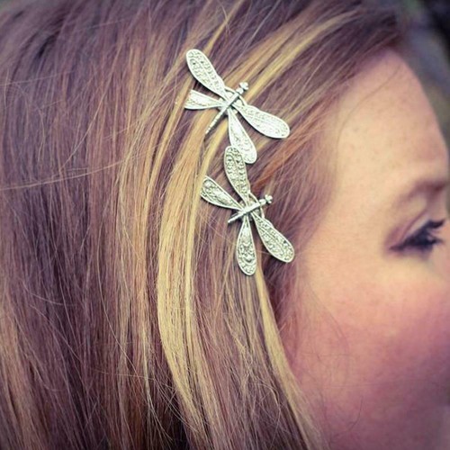 Metal Dragonfly Shape Hairpin Hair Clips Hair Accessories Crafts DIY K0O5 - Picture 4 of 10