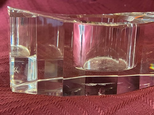 Crystal Candle Holders...1 is Oleg Cassini, 2nd & 3rd are Square Designs - Picture 9 of 23