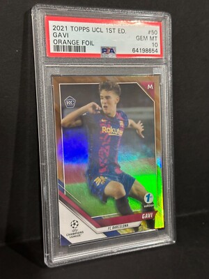 2021 Topps UEFA Champion League 1st Edition Barcelona GAVI Orange