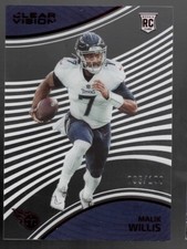 2022 Malik Willis Chronicle Clear Vision Football Rookie Red /199 Titans CVR-9