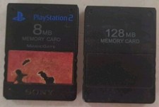 2x Lot Sony Playstation 2 PS2 OEM MagicGate 8mb Memory Card  128Mb Generic Card